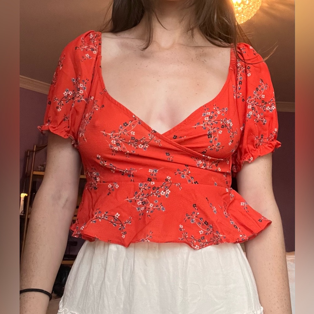 Floral Flowy Princess Polly Short Sleeve